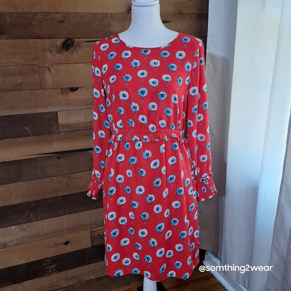 J. Crew Dresses & Skirts - J. CREW Dandelion Print Long Sleeve dress SZ 8